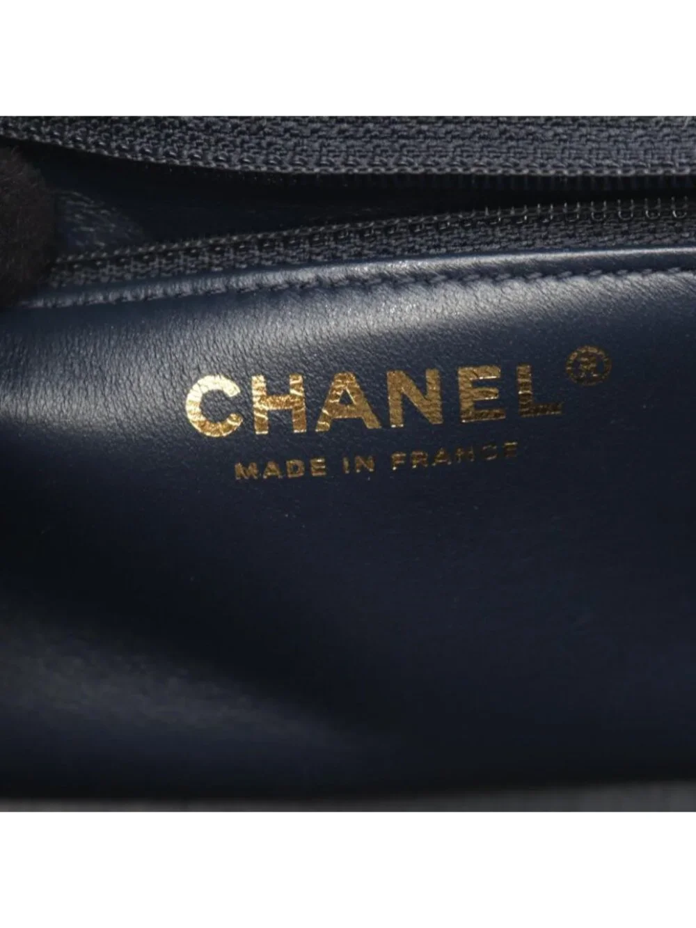 Chanel Shoulder Bag Quilted Navy Lambskin Small Chain